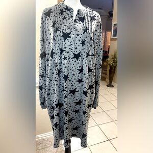 Starry Night Button-Up Blouse